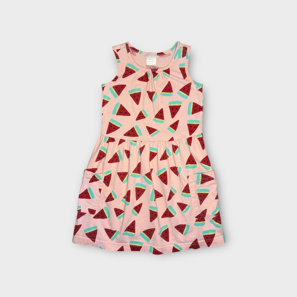 Hanna Andersson Watermelon Pattern Pocket Sleeveless Dress - Picture 1 of 4